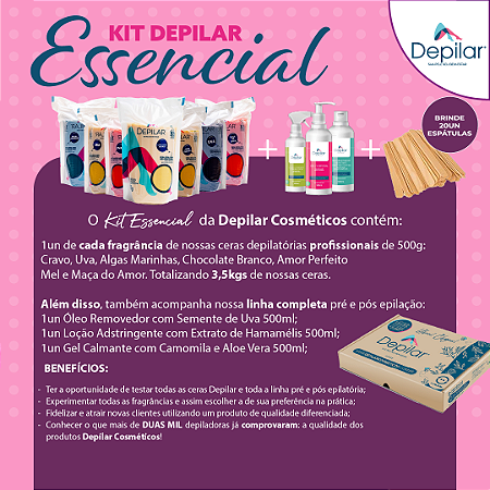 Kit Depilar Essencial - Linha Profissional