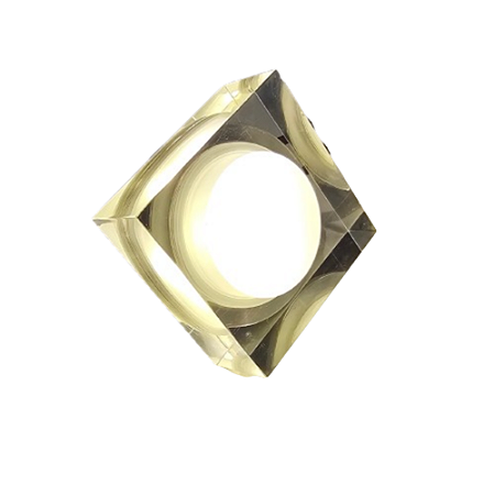 Spot Embutido Aluminio Quadrado c/ Acrilico Cristal 7x7cm C/ Led 3w - Eros