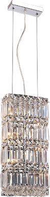 Pendente Lustre De Cristal Retangular Longo 23X9X45Cm - Alcmera