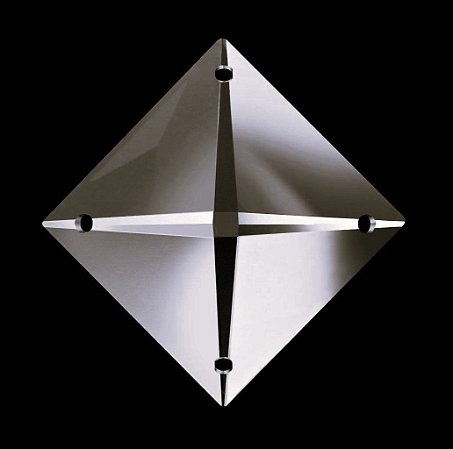 Cristal Asfour Egipicio Quadrada SATIN 4 furos 22mm cod.2024 -  3120 unidades (1 cx parda)
