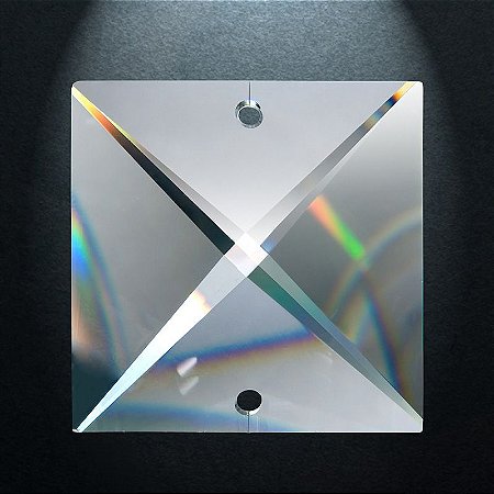 Cristal Asfour Egipicio Quadrada 2 furos 18mm cod.2020 -  5.760 unidades (1 cx parda)