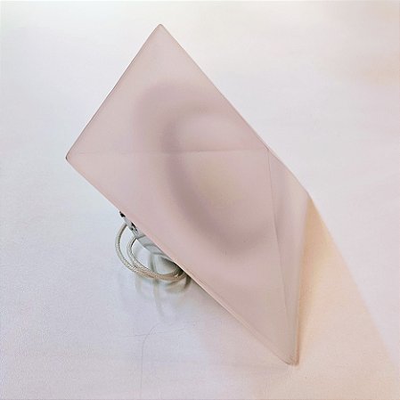 Spot Embutido Quadrado Piramide c/ Vidro Branco Fosco c/ LED 5W/3000k branco quente completo - 1X G4 - Oceano