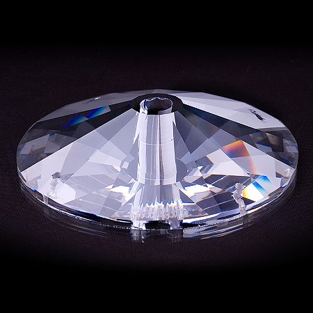 Bobech Cristal Asfour Egipicio Maciça Redonda 100mm furo central 10mm c/ 4 furos lat. cod.1038 -   unidades caixa