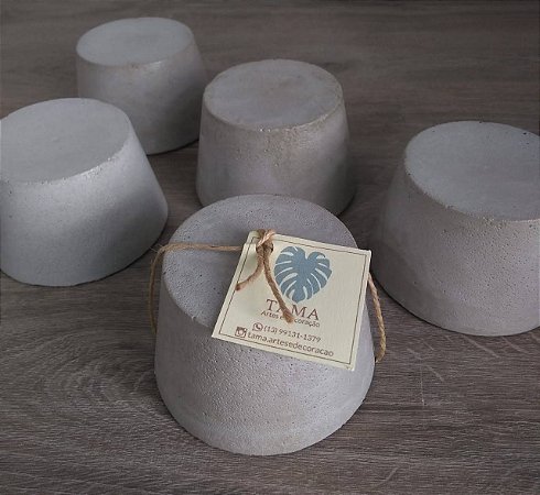 Peso De Papel De Cimento Pudim - Para Escritório/casa/ateliê