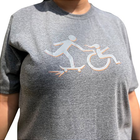 CAMISETA CINZA MESCLA DO INSTITUTO VIVA IRIS