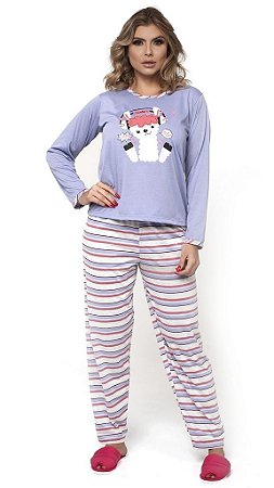 Pijama Longo Listrado - 0870