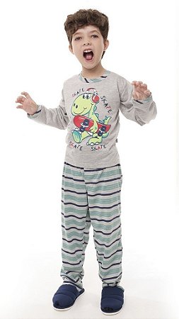 Pijama Mescla Longo - 0141