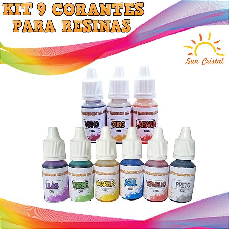 Kit 9 Corantes Para Resinas