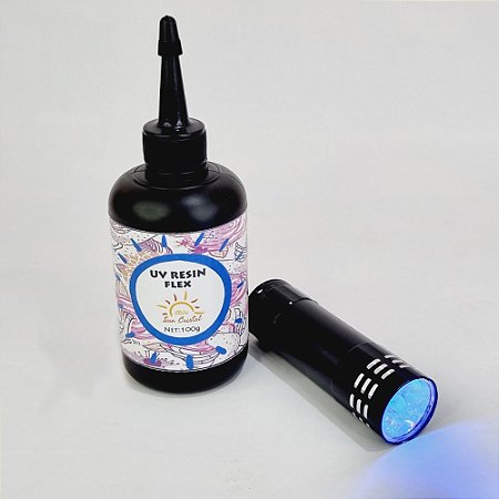 Kit Resina UV Flex 100g SunCristal com Lanterna UV