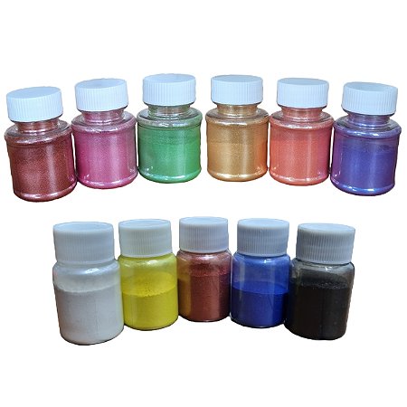 Pigmentos Perolados Base Mica para Resinas e Artesanato - Escolha Sua Cor