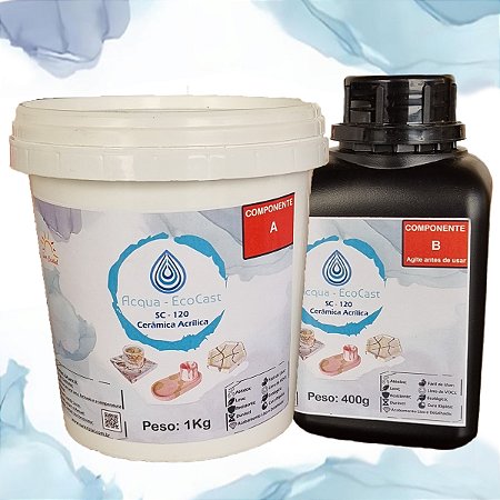 EcoCast SC-120 - 1,4Kg - Resina Base Água para Artesanato - Baixo Odor e Secagem Rápida