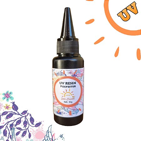 Resina UV Poliéster Sun Cristal 30g - Faça Lindas Peças em Minutos