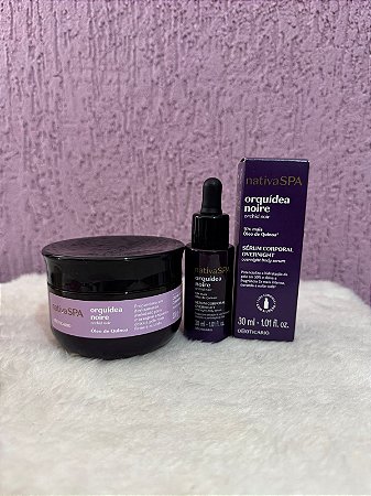 Kit Orquídea Noire - Creme de Massagem 200ml + Sérum Corporal Overnight 30ml