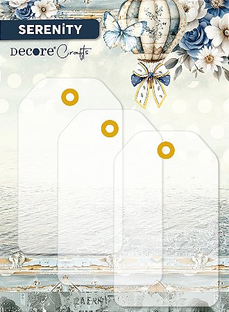 Kit Tags em Acrílico Serenity - 3 Unidades