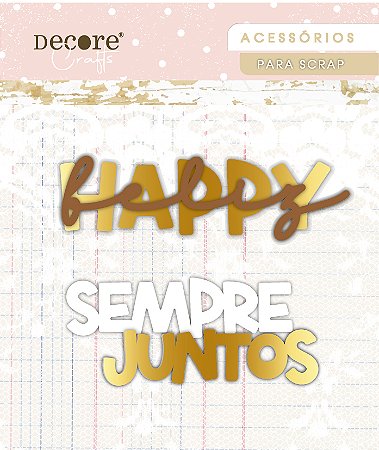 Aplique Acrílico Happy - 3 unidades