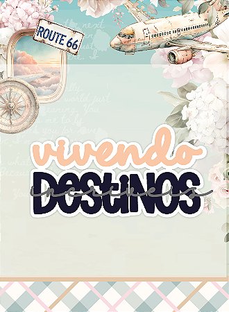 Aplique Acrílico - Vivendo Destinos | 5 unidades