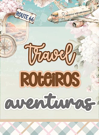 Aplique Acrílico Palavras - Colecionando Destinos | 5 unidades