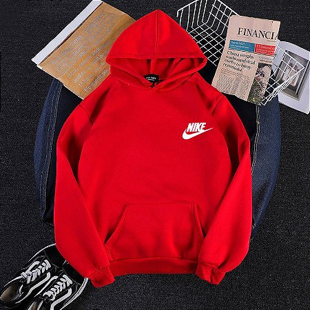 blusa moletom nike vermelha