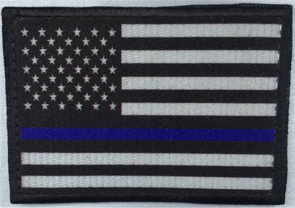 Patch Bandeira dos Estados Unidos com a "linha azul fina"