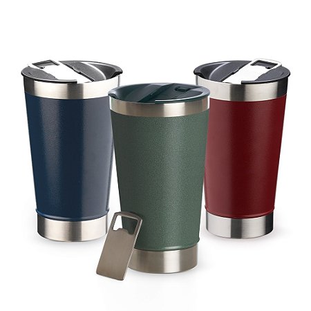 COPO TÉRMICO COM ABRIDOR - 500 ML - TEXTURIZADO