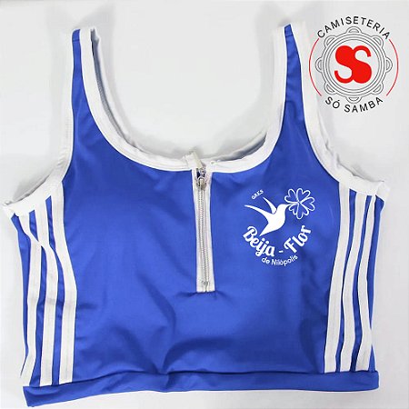 TOP COM VIÉS E BOJO BEIJA-FLOR