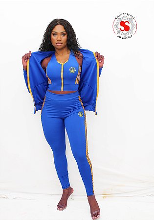 CONJUNTO TOP E CALÇA + JAQUETA COM CAPUZ TUIUTI