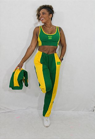 CONJUNTO FEMININO DE FRIO 3 PEÇAS BRASIL