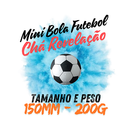 Bola para Chá Revelação tema Futebol tamanho 150mm (mini)