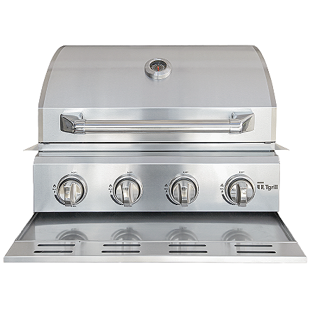 Churrasqueira a gás AÇO INOX 304 embutir ou bancada 4 queimadores