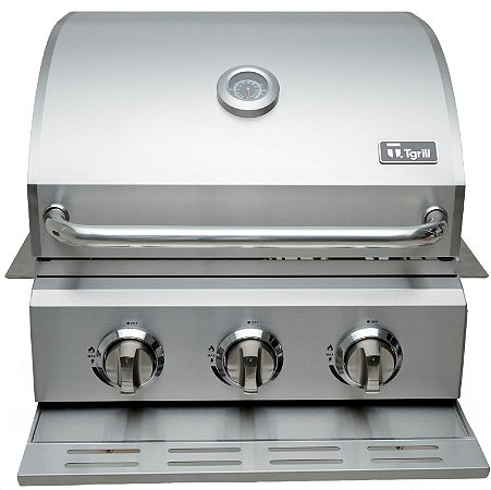 Churrasqueira a gás em inox 3 queimadores modelo Supreme