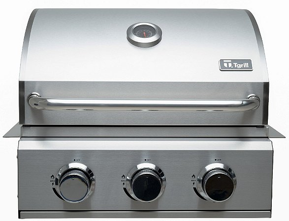 Churrasqueira a gás em inox 3 queimadores modelo Supreme