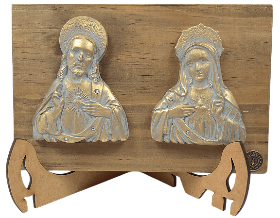 Sagrado Coração de Jesus e Imaculado Coração de Maria 9cm