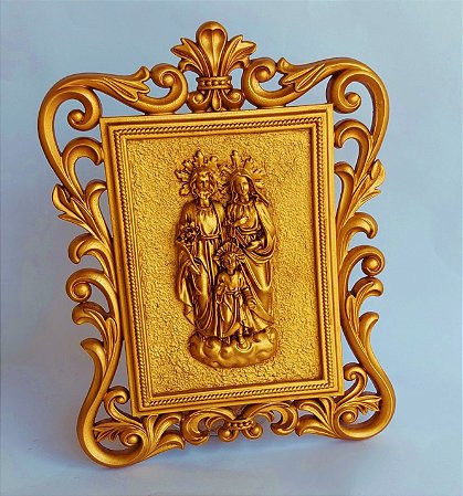 Quadro Sagrada Família - 26 cm - Resina Premium
