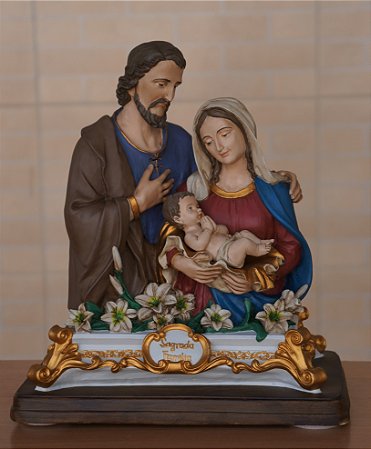 Busto Sagrada Família - Acabamento Premium - Tradicional - 28 cm