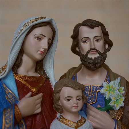 Busto Sagrada Família - 20 cm -  Acabamento Premium - Tradicional
