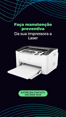 Manutenção de impressora a Laser