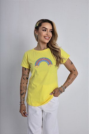 T-Shirt Arco-íris - Nosso Ateliê