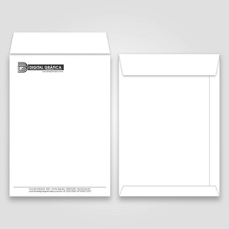Envelope Saco Personalizado | 240x340mm | Impressão PB - Digital Gráfica e  Editora 📚