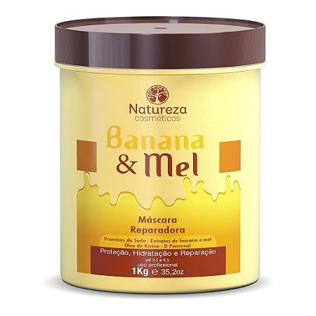 MÁSCARA BANANA & MEL REPARADORA 1KG - NATUREZA COSMÉTICOS.
