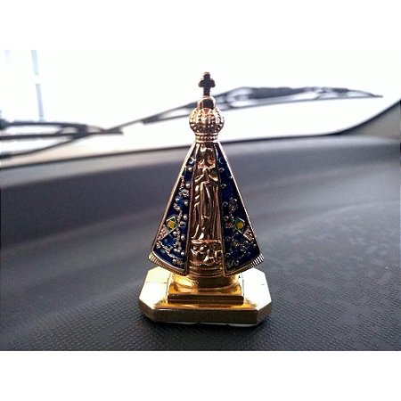 Imagem de Nossa Senhora Aparecida em Metal para Painel de Carro – 6cm