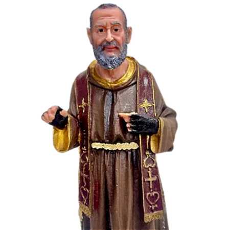 Imagem São Padre Pio de resina premium 30cm