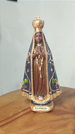 Imagem de Nossa Senhora Aparecida 24 cm em resina