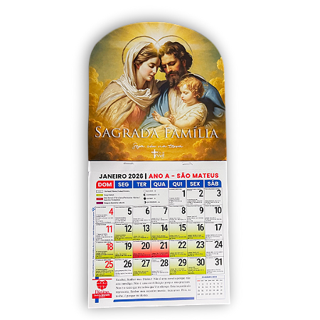 Calendário Católico 2026 - Sagrada Família