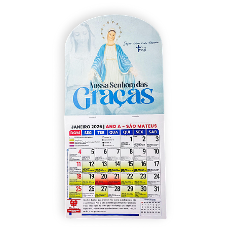 Calendário Católico 2026 - N.S das Graças
