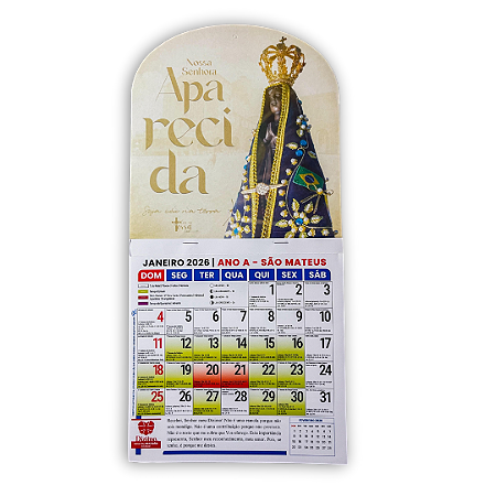 Calendário Católico 2026 - N.S Aparecida