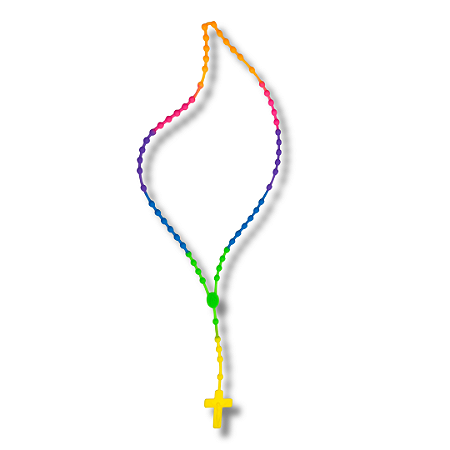 Terço em Silicone Colorido - Borracha Flexível e Leve 42cm