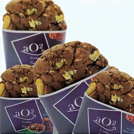 KIT BISCOITOS CHOCOLATUDOS - 10 Cookies Triplo Chocolate 65g