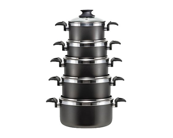 Conjunto de Caçarola Prestige Plus Tampas de Vidro