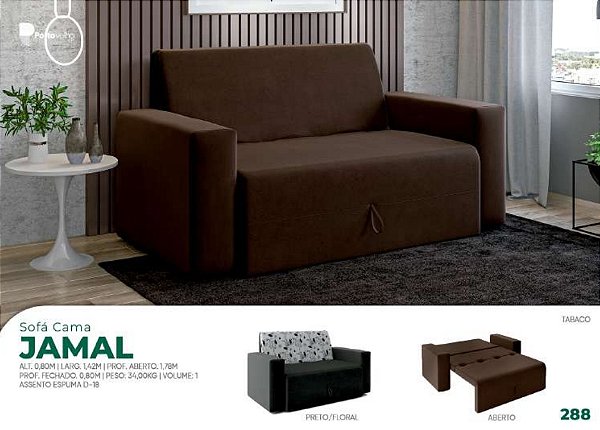 Sofá Cama Jamal 02 Lugares