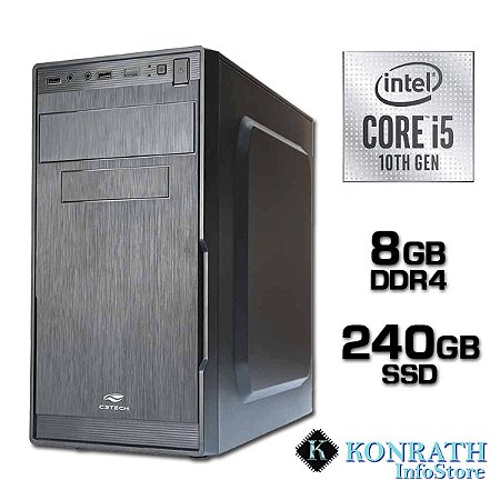 Computador Intel Core i5 10400F 8GB DDR4 SSD 240GB Free Dos KIS